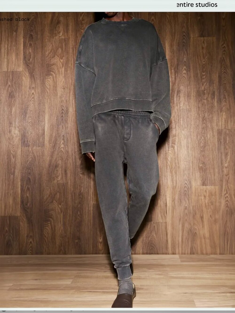 Entire Studios Slim Sweatpants, washed black, size small, NEW without tags